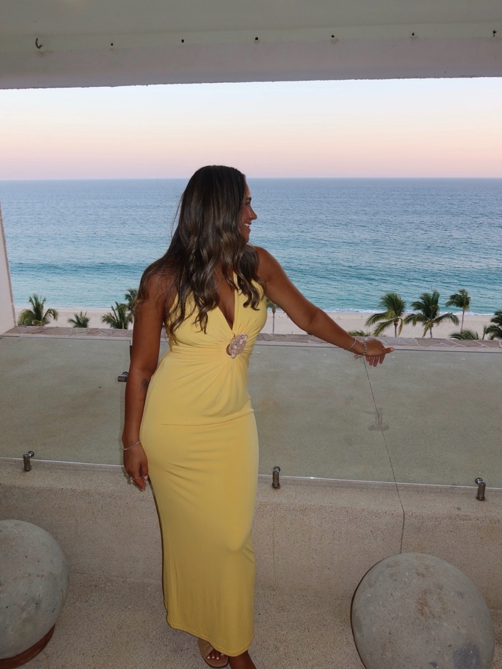 Hello Molly Sunny Yellow Twist-Front Maxi Dress